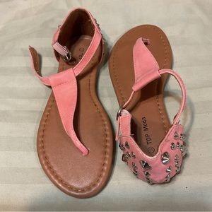 Top Moda Coral Sandals With Studs